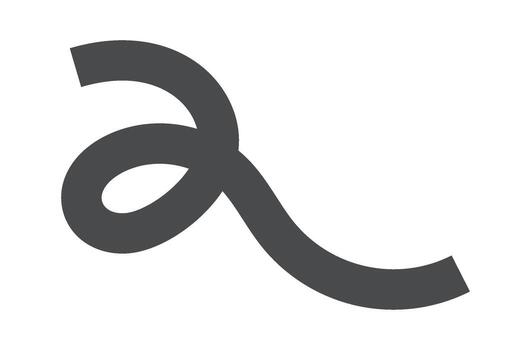 Black line loop y2k element vector