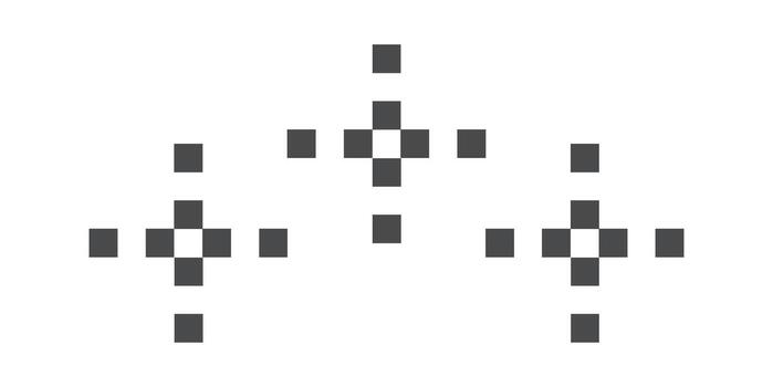 Pixel sparkles arrangement y2k element vector