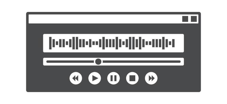 Media player software y2k element vector