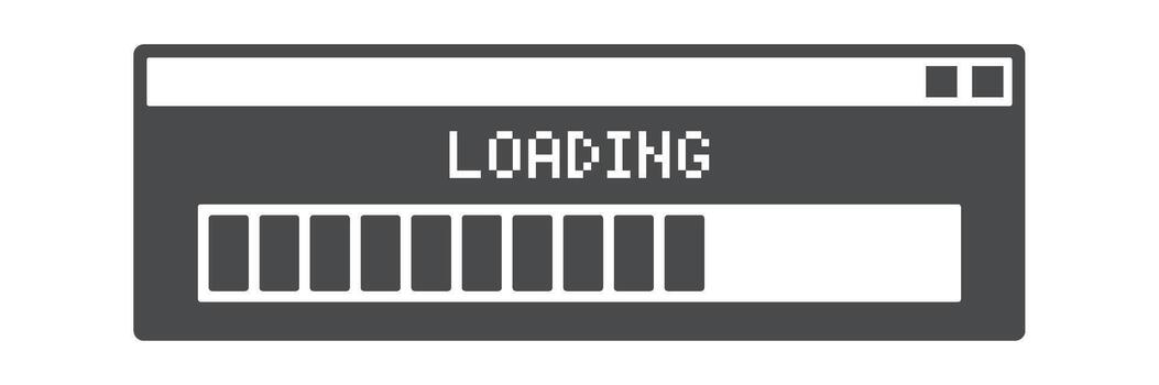 Loading window y2k element design vector