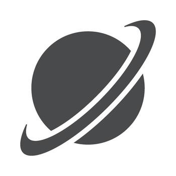 Orbiting planet y2k element design vector