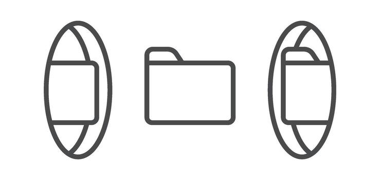 Files folder data transfer design vector