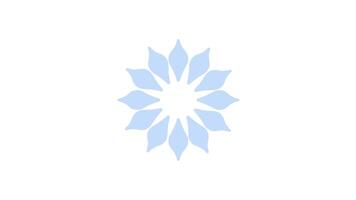 Dual floral petals highlight flower motion loading icon animation. Animated loader isolated on white transparent. Web design component 4K . Buffer, spinner, preloader. User interface element video