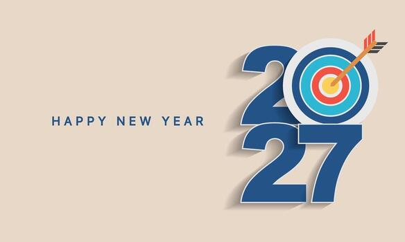 concept of target and goal success How to work effectively with strategies and happy new year 2027 vector