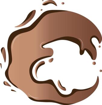 Chocolate Splash in Gradient Color Design vector