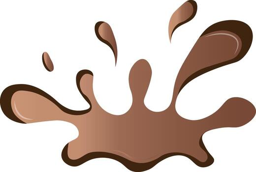 chocolate chapoteo con degradado color. vector
