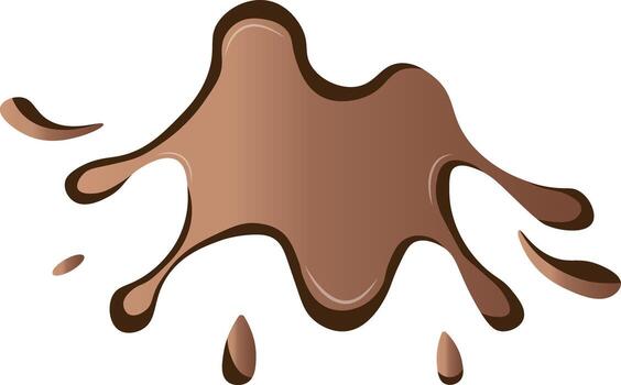 Chocolate Splash with Gradient Color vector