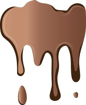 Melted Chocolate with Gradient Color Design. vector