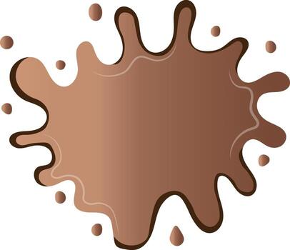 Chocolate Splash in Gradient Color. Isolated on White Background vector