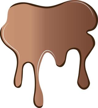 Melted Chocolate in Gradient Color Design vector