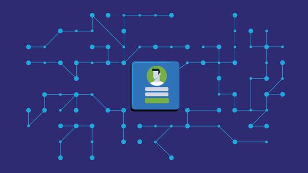 Digital Network Identity Connection System with Profile Interface vector