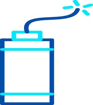 An icon depicting a cylindrical stick of dynamite with a short fuse for military installations and combat equipment vector