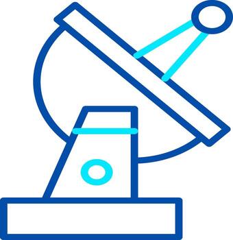 The icon of a rotating radar used in defense and air traffic control, representing advanced warning systems and long-range detection capabilities vector