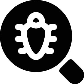 Debug, Debugging Glyph Solid Icon vector