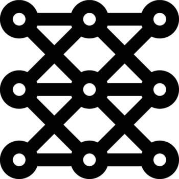 profundo aprendiendo, red, web servicios contorno icono vector