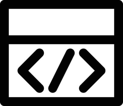Web Programming, Coding, Development Outline Icon vector