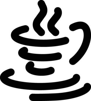 Java, Logo, Programming Language Outline Icon vector