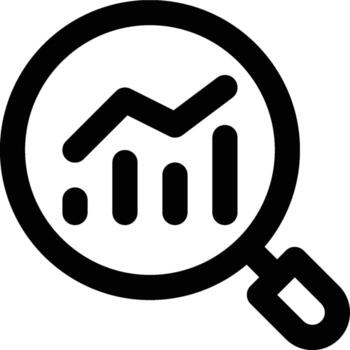 analítico, datos visualización, web servicios contorno icono vector