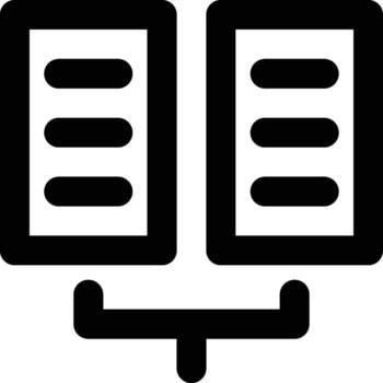 Distributed, Server, Hosting Outline Icon vector