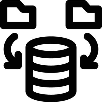Database, Storage, Data Outline Icon vector
