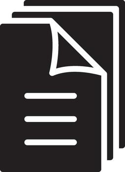 Files, Paper, Document Glyph Solid Icon vector