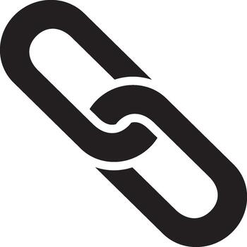 Link, Chain, Connecting Glyph Solid Icon vector