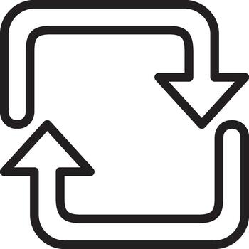 Refresh, Recycle, Iterative Outline Icon vector