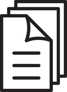 Files, Paper, Document Outline Icon vector