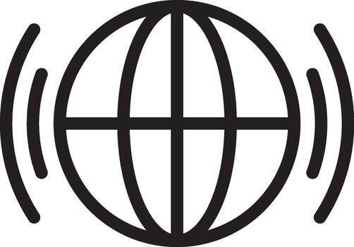 web, navegador, sitio web contorno icono vector