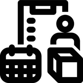 Resource Planning, Workforce Scheduling, Task Scheduling Outline Icon vector