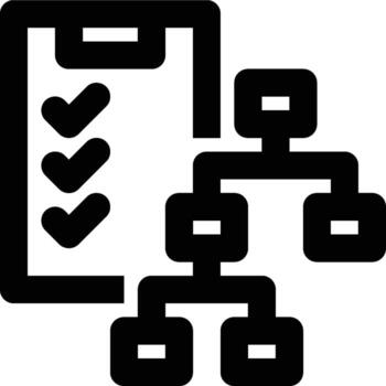 Work Breakdown Structure, WBS, Project Management Outline Icon vector
