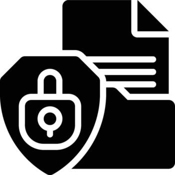 Data Security, Information Security, Data Protection Glyph Solid Icon vector