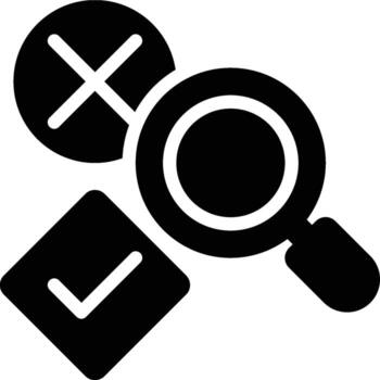 AB Testing, Split Test, Variant Testing Glyph Solid Icon vector