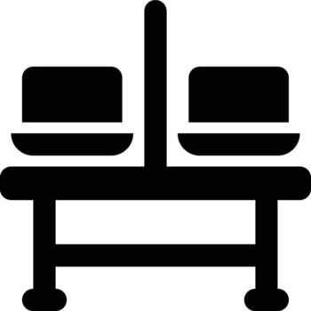 Coworking Space, Shared Workspace, Workspace Glyph Solid Icon vector