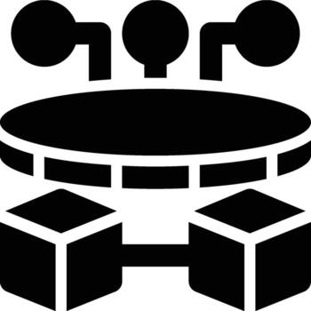 Cryptocurrency, Blockchain, Fintech Glyph Solid Icon vector