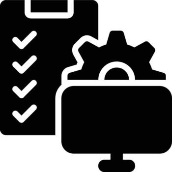 Task Management, Project Management, Productivity Glyph Solid Icon vector