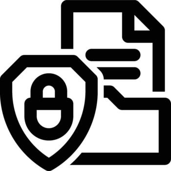 Data Security, Information Security, Data Protection Outline Icon vector