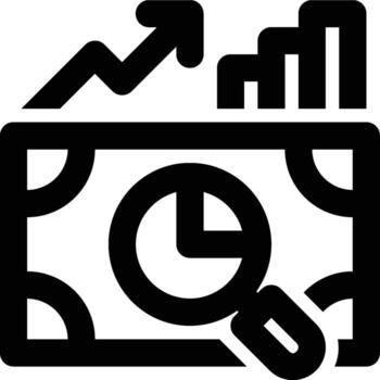 datos analítica, datos visualización, negocio contorno icono vector