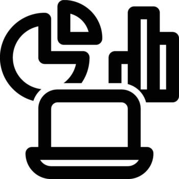 Data Visualization, Data Analytics, Business Outline Icon vector