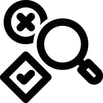 ab pruebas, división prueba, variante pruebas contorno icono vector