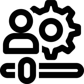 personalización, personalizar, personalización contorno icono vector