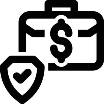 Secure Business, Cybersecurity, Cyber Security Outline Icon vector