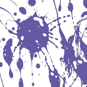 Vibrant purple paint splatters create a dynamic and abstract design isolated on white background vector