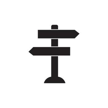 señalizar icono representando elección y dirección con dos flechas señalando en opuesto direcciones en un blanco fondo, simbolizando decisiones y Guia vector