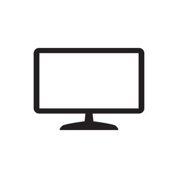 simple, limpiar ilustración de un moderno computadora monitor en un pararse, Perfecto para tecnología y diseño conceptos vector