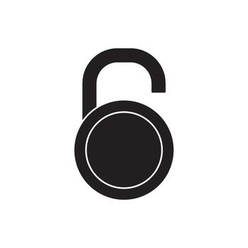An unlockable padlock icon, symbolizing security, access, and freedom, ready for digital and print applications vector