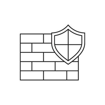 Digital Security Shield Icon for Network Protection and Cyber Defense vector
