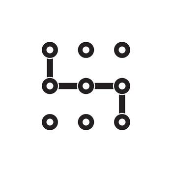 resumen modelo de conectado círculos formando un geométrico diseño en un negro antecedentes vector