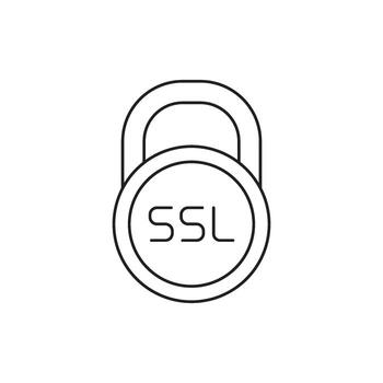 Secure Socket Layer - A Visual Representation of Digital Security and Data Protection vector