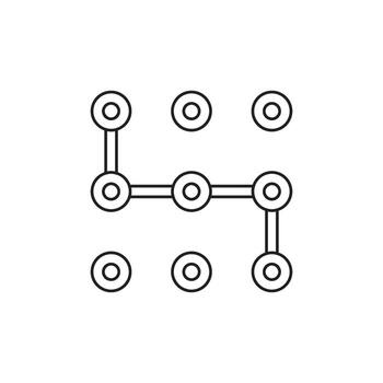 Abstract Pattern of Connected Dots and Lines on a White Background - Minimalist Design vector